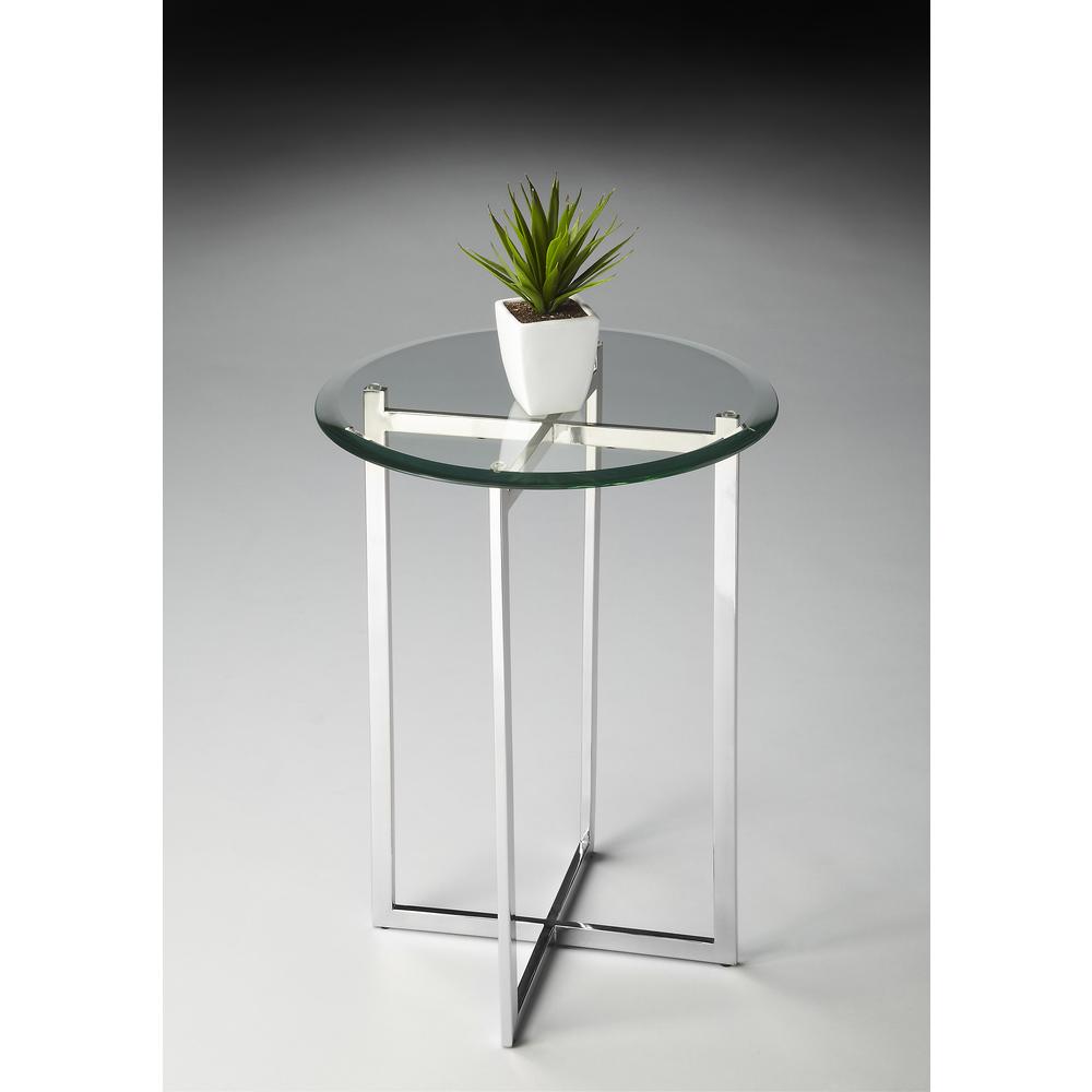 Company Finn Modern Side Table, Silver. Picture 3