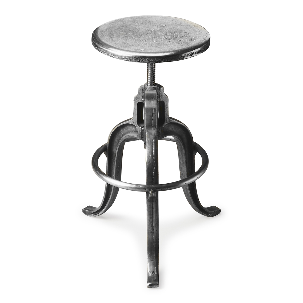 Parnell Adjustable Swivel Iron Bar Stool. Picture 1