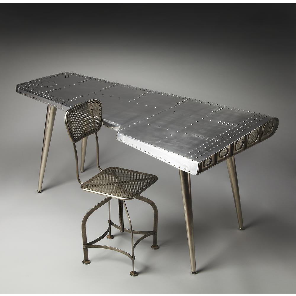 Company Midway Aviator Desk, Silver. Picture 5