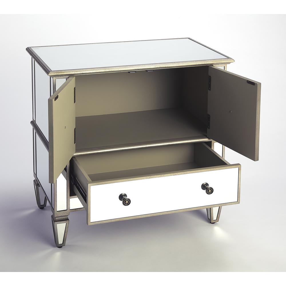 Company Celeste Mirrored Console Cabinet, Silver. Picture 2
