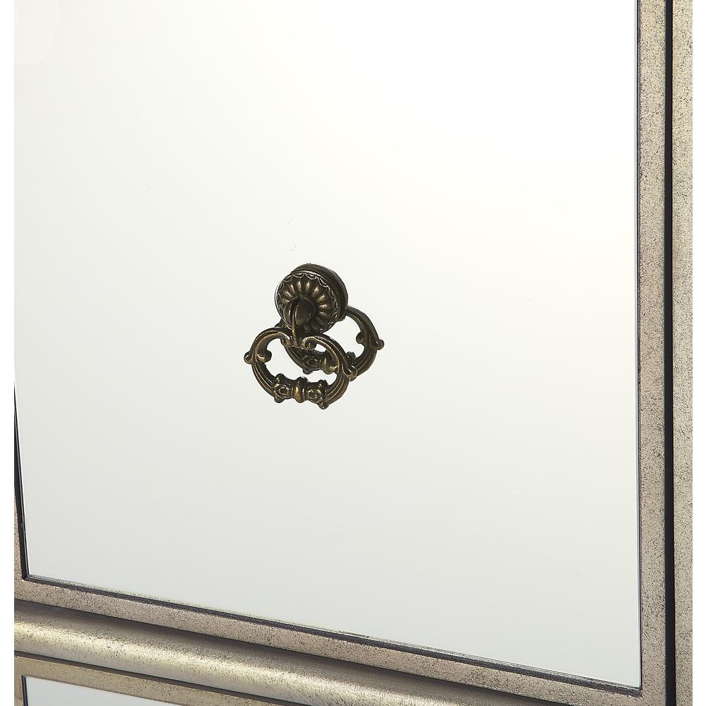 Company Celeste Mirrored Console Cabinet, Silver. Picture 3