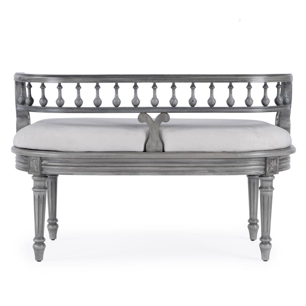Company Hathaway 37 in. W Upholstered Bench, Gray. Picture 5