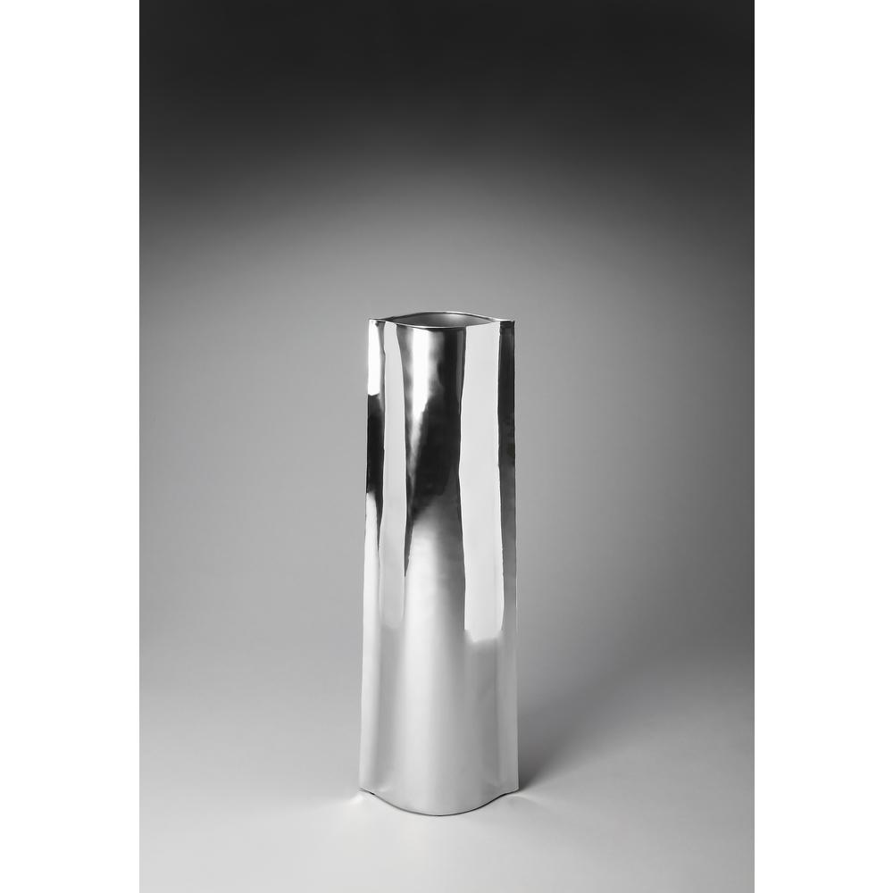 Company Daphne Modern Floor Vase, Silver. Picture 2