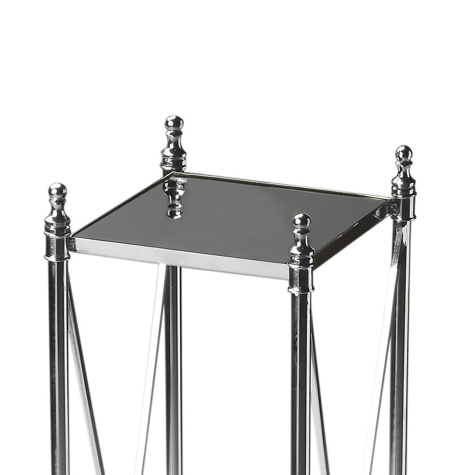 Company Deidre Glass & Metal Pedestal Plant Stand, Multi-Color. Picture 2