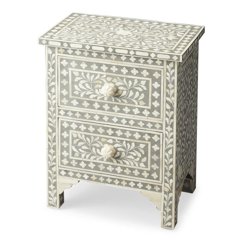 Company Vivienne Grey Bone Inlay Accent Chest, Gray. Picture 1