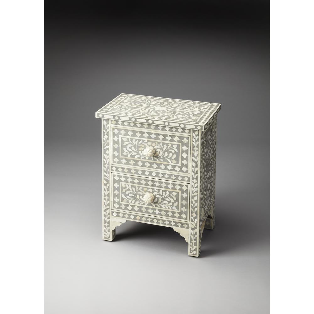 Company Vivienne Grey Bone Inlay Accent Chest, Gray. Picture 5