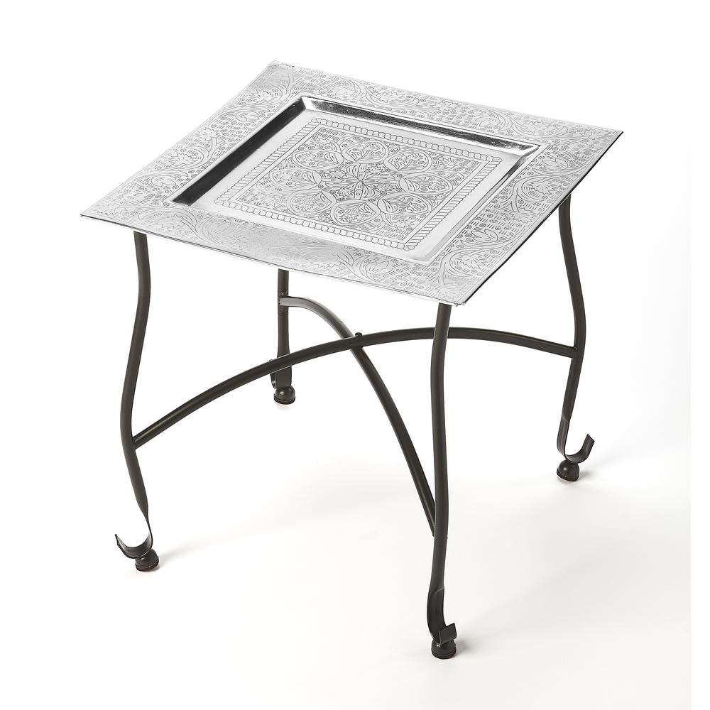 Bahia Metal Moroccan Tray Table, Metalworks. Picture 3