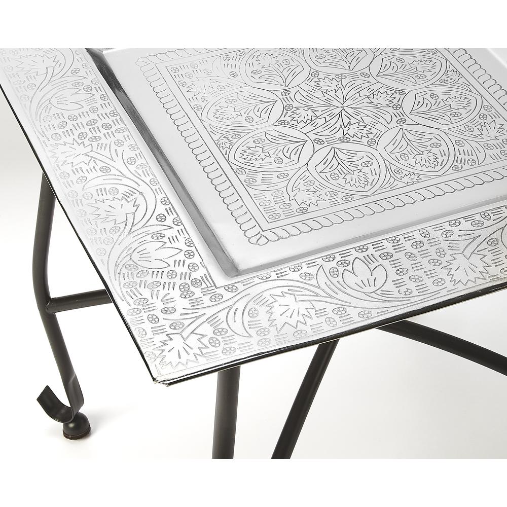 Company Bahia Metal Moroccan Tray Side Table, Multi-Color. Picture 4