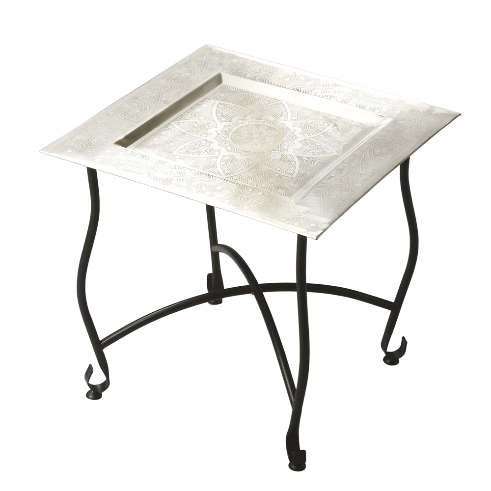 Bahia Metal Moroccan Tray Table, Metalworks. Picture 1