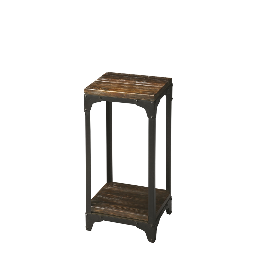 Gandolph Industrial Chic Pedestal Stand, Mountain Lodge. Picture 1