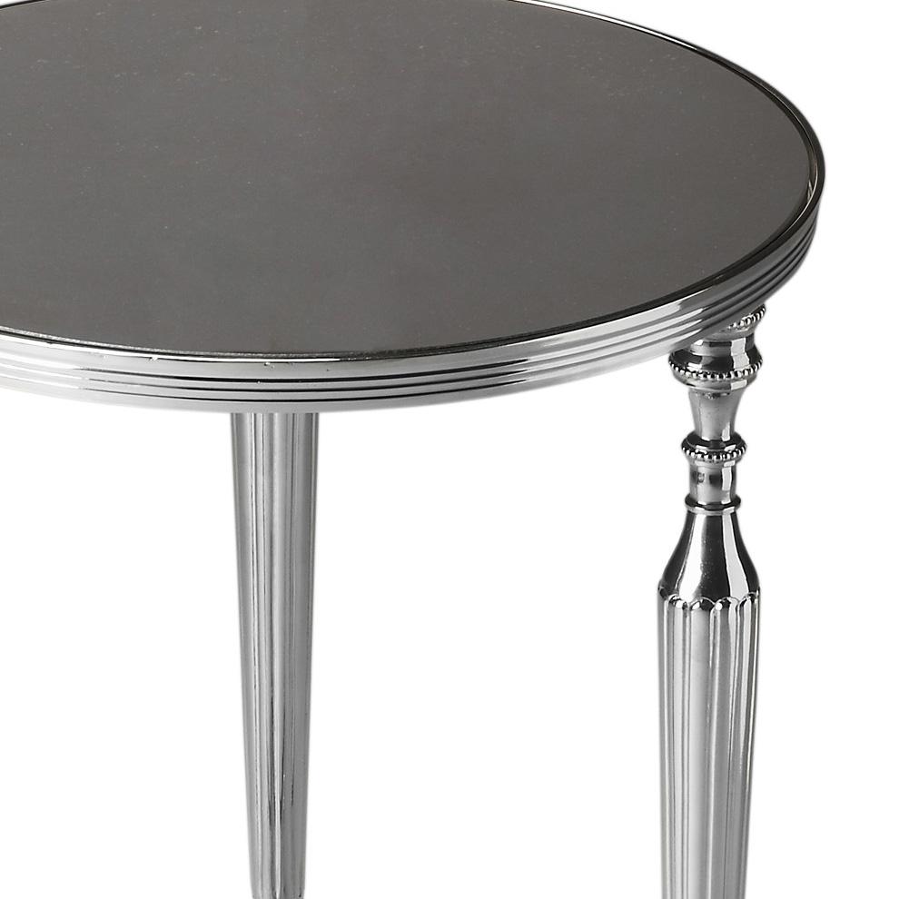 Company Ciara Round Glass 16.25" Side Table, Multi-Color. Picture 2