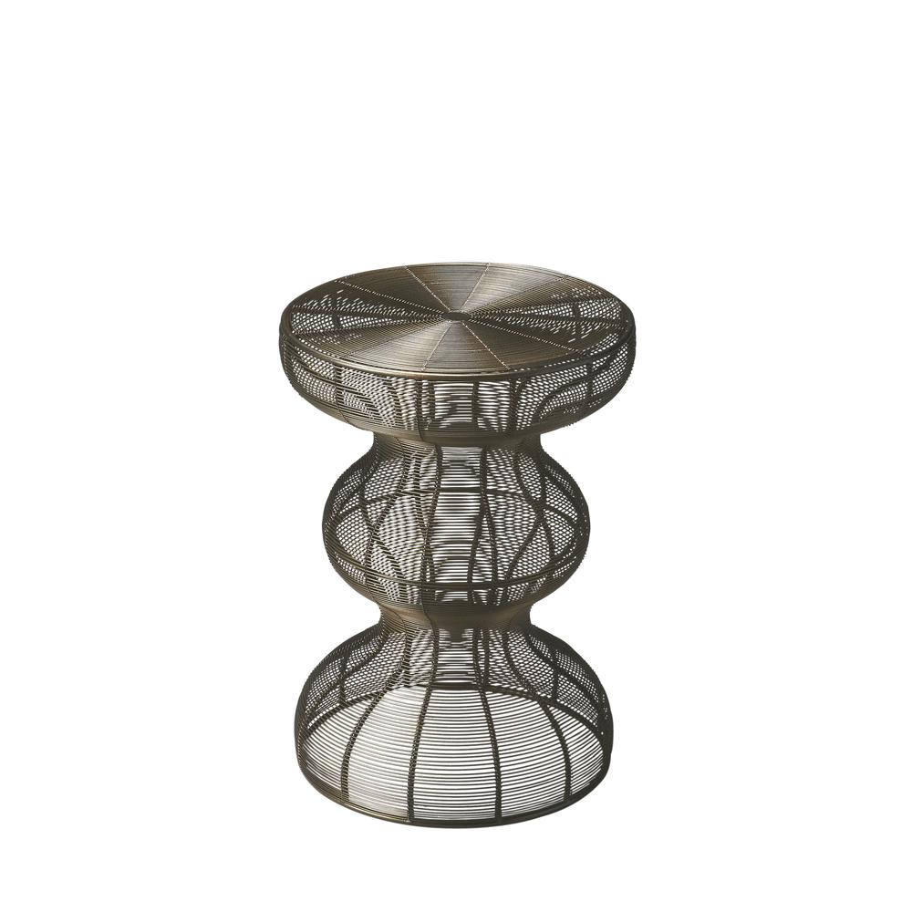 Company Angeline Round Metal 13.25"W Side Table, Bronze. Picture 1