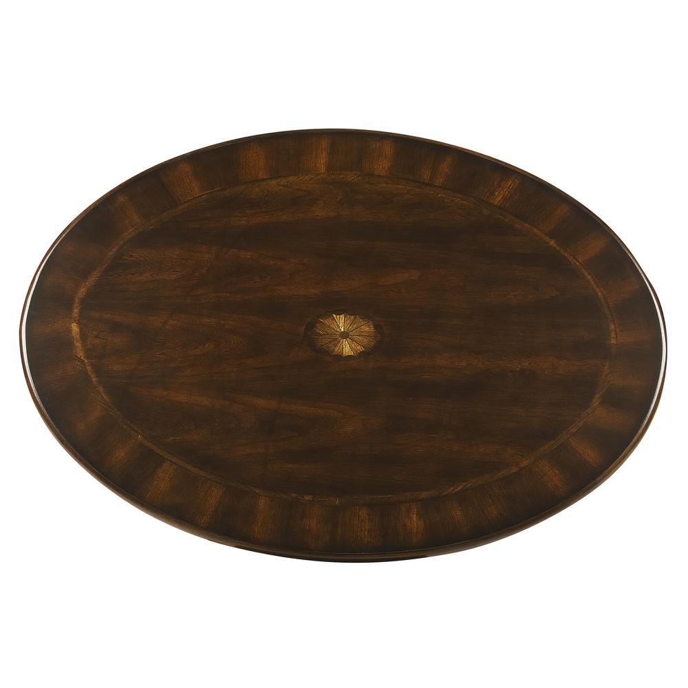 Company Grace Oval 4 Legs Coffee Table, Dark Brown. Picture 2