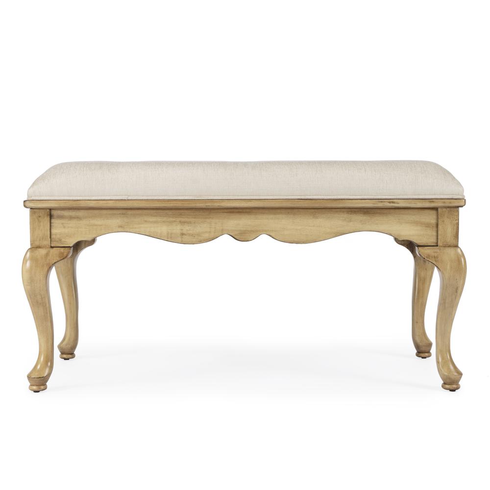 Company Grace Wooden 38"W Bench, Beige. Picture 3