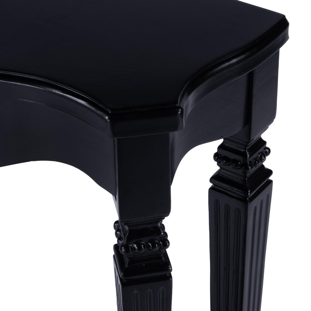 Cheshire Ballerina 22" Console Table, Black. Picture 3