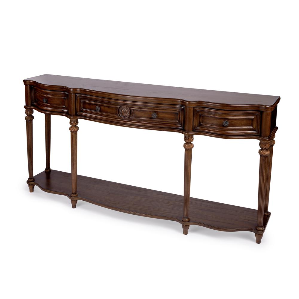 Company Peyton Console Table, Medium Brown. Picture 1