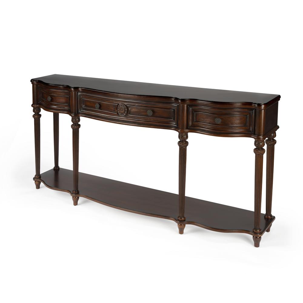 Peyton Cherry Console Table. Picture 1