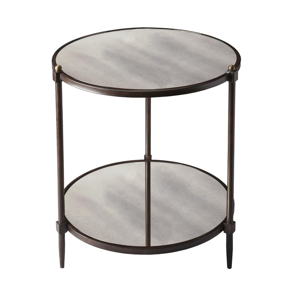 Peninsula Mirrored Side Table. Picture 2