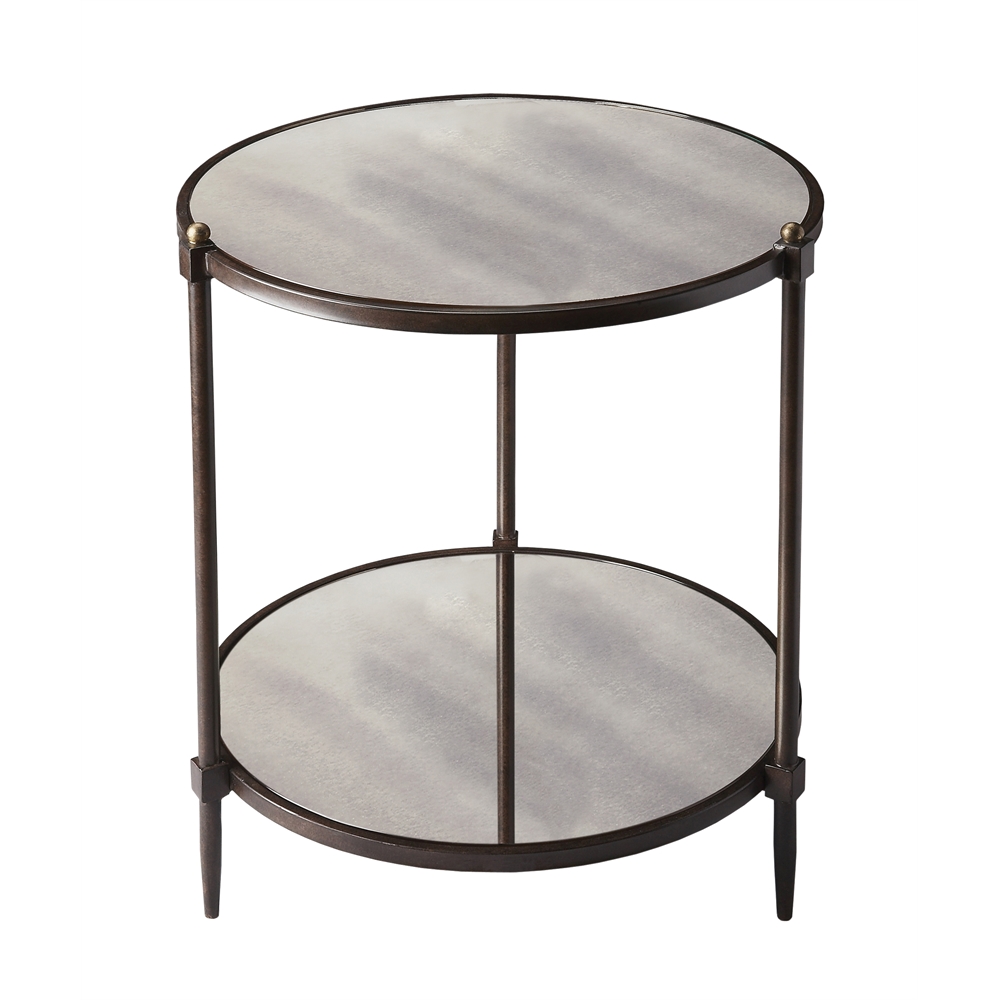 Peninsula Mirrored Side Table. Picture 1
