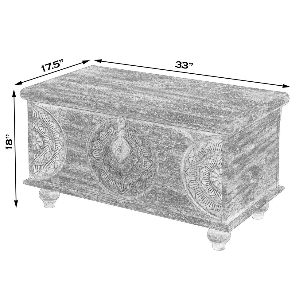 Company Mesa Carved Wood Trunk Coffee Table, Assorted. Picture 6