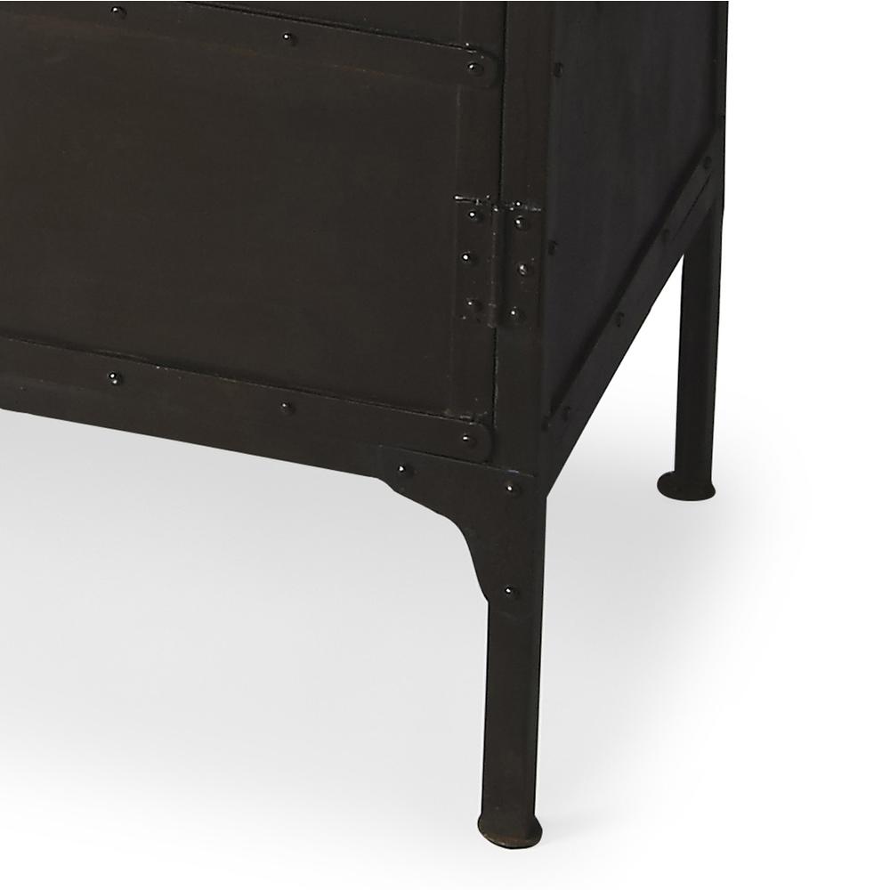 Company Owen Industrial Chic Console Cabinet, Black. Picture 3