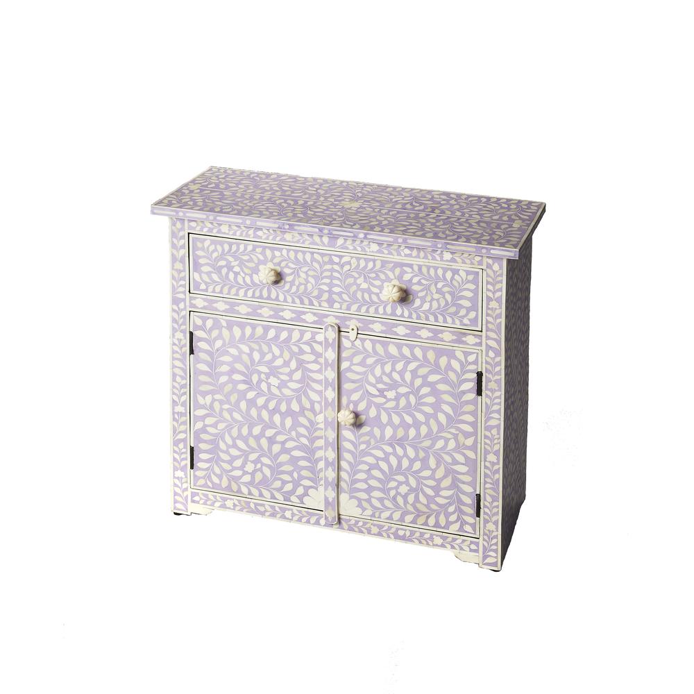 Vivienne Lavender Bone Inlay Console Chest, Heritage. Picture 1