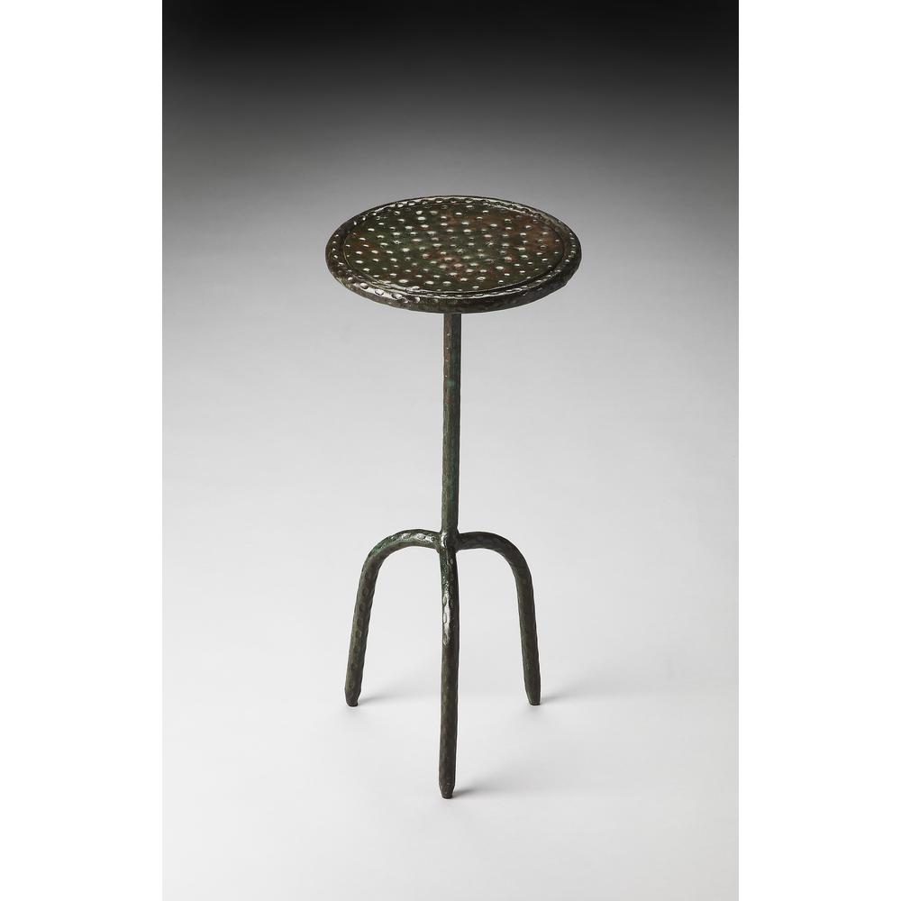 Company Founders Iron Side Table, Bronze, Gray, Silver. Picture 2