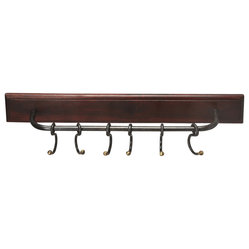 Glendo Iron & Wood Wall Rack, Hors D'oeuvres. Picture 1