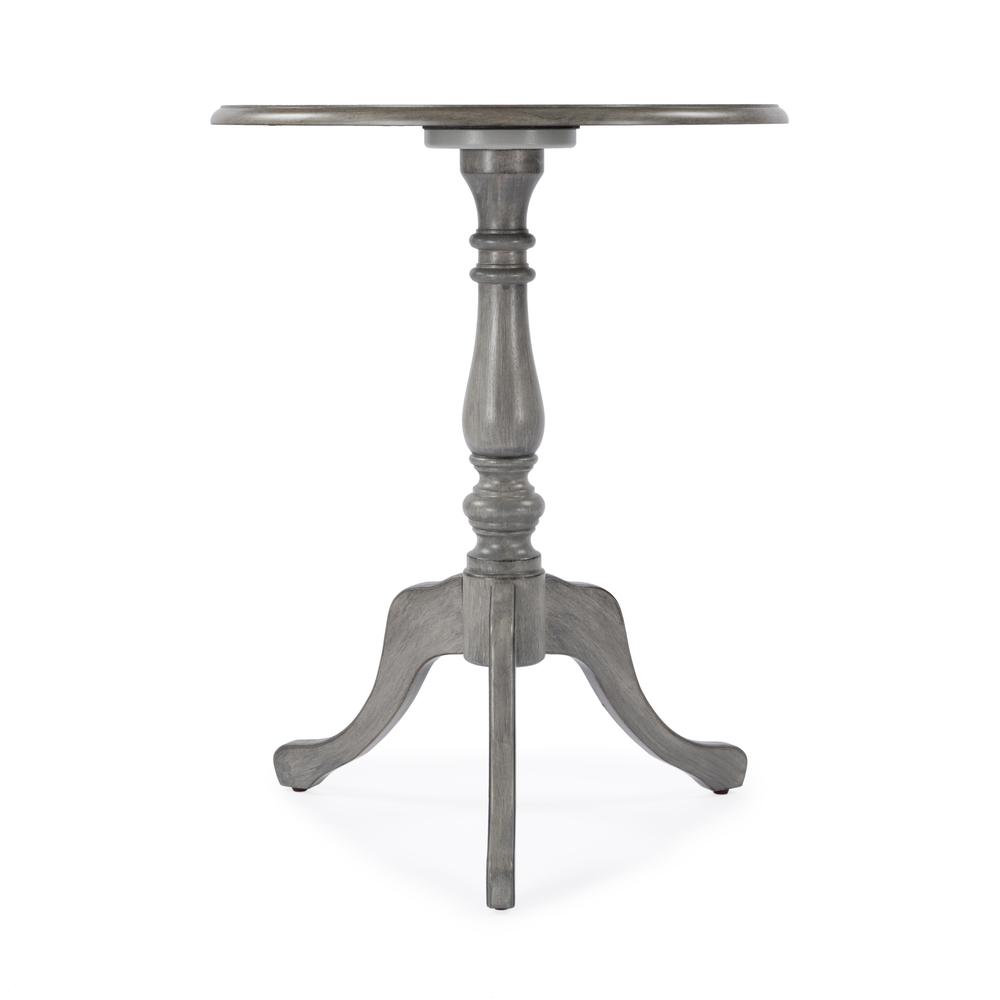 Company Colbert 22" Round  Pedestal Game Table, Gray. Picture 3