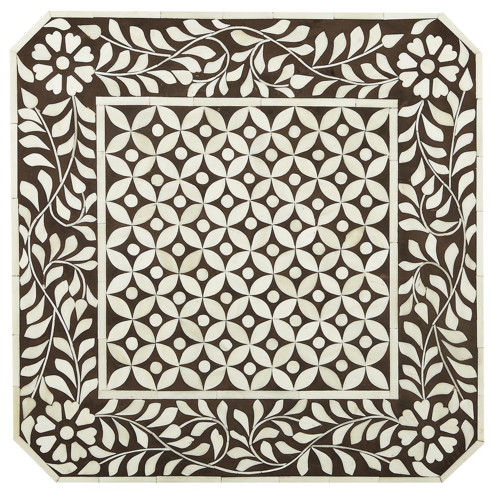 Company Amelia Bone Inlay Side Table, Light Brown. Picture 2