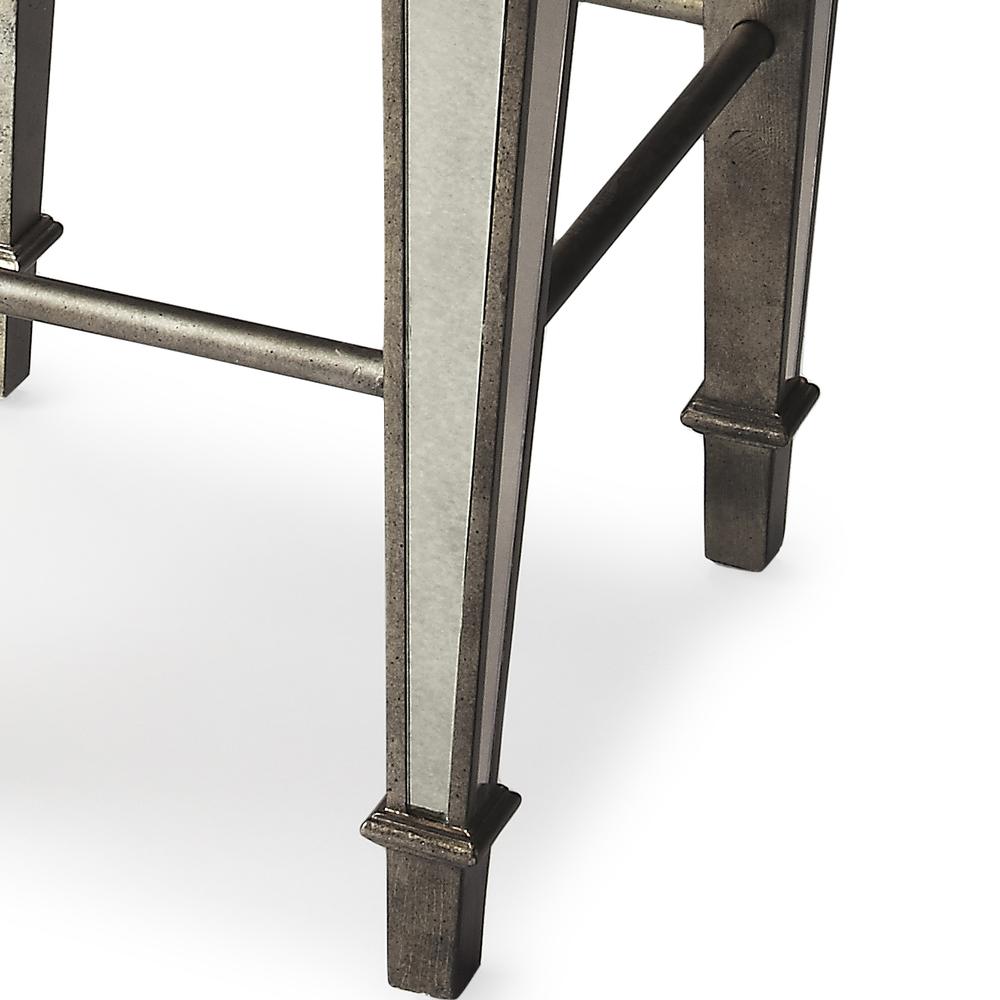Company Celeste Mirrored 30" Bar Stool, Silver. Picture 3