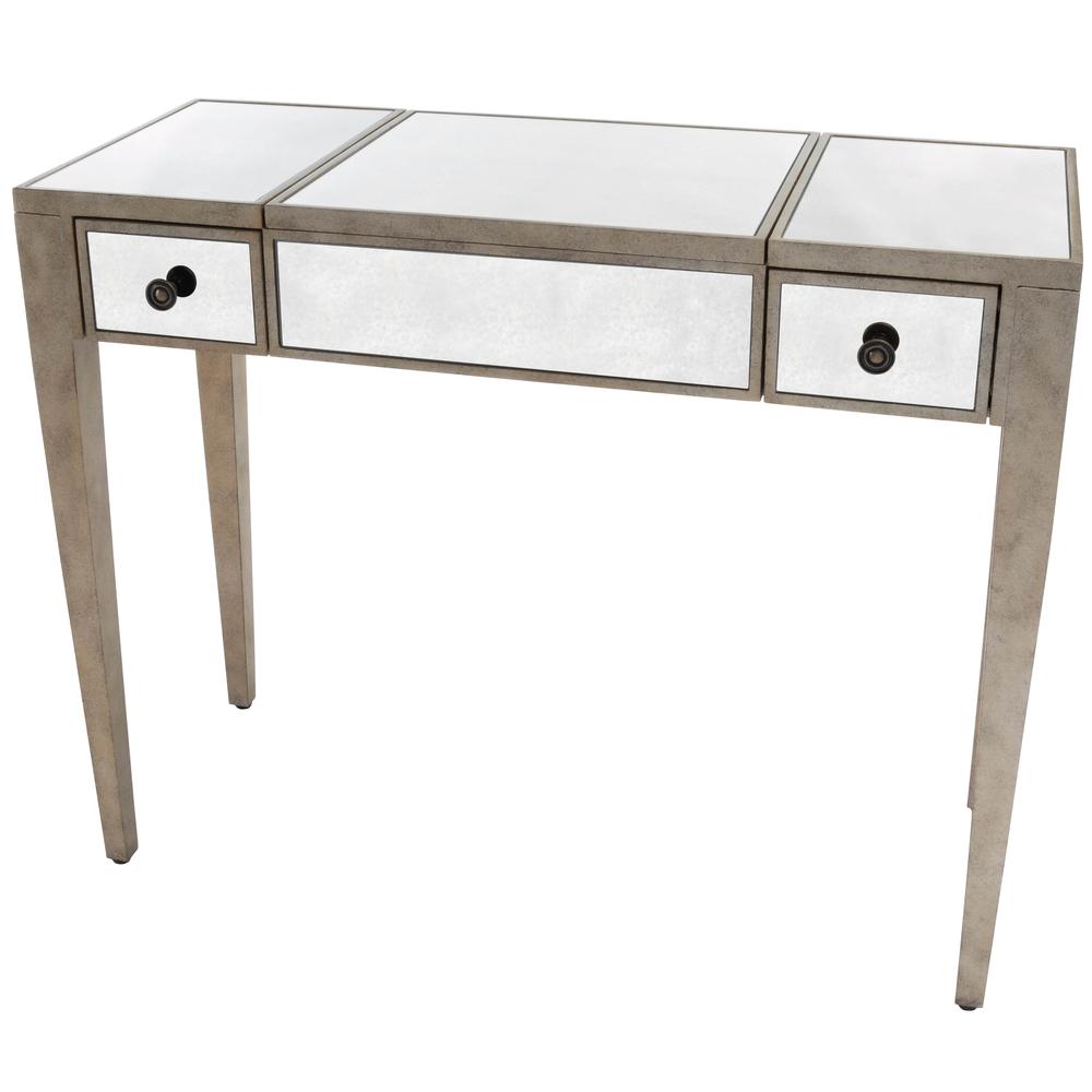 Company Constance Mirrored Vanity Table, Silver. Picture 1