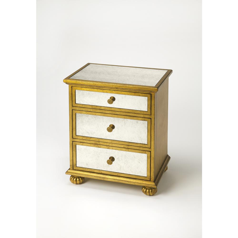 Company Grable Leaf Accent Chest, Gold. Picture 1