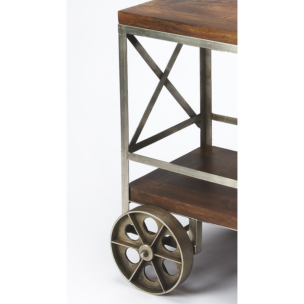 Company Merrill Metal & Wood Bar Cart, Multi-Color. Picture 2