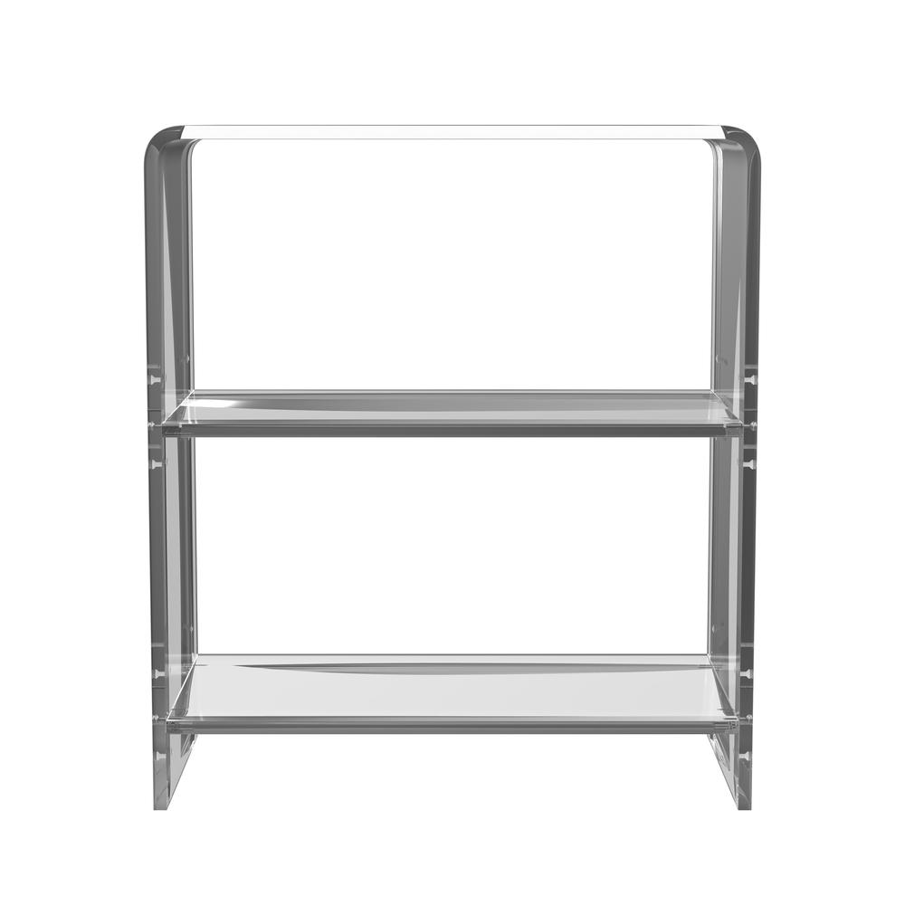 Company Crystal Clear 2 Shelf Acrylic Bookcase, Clear. Picture 2