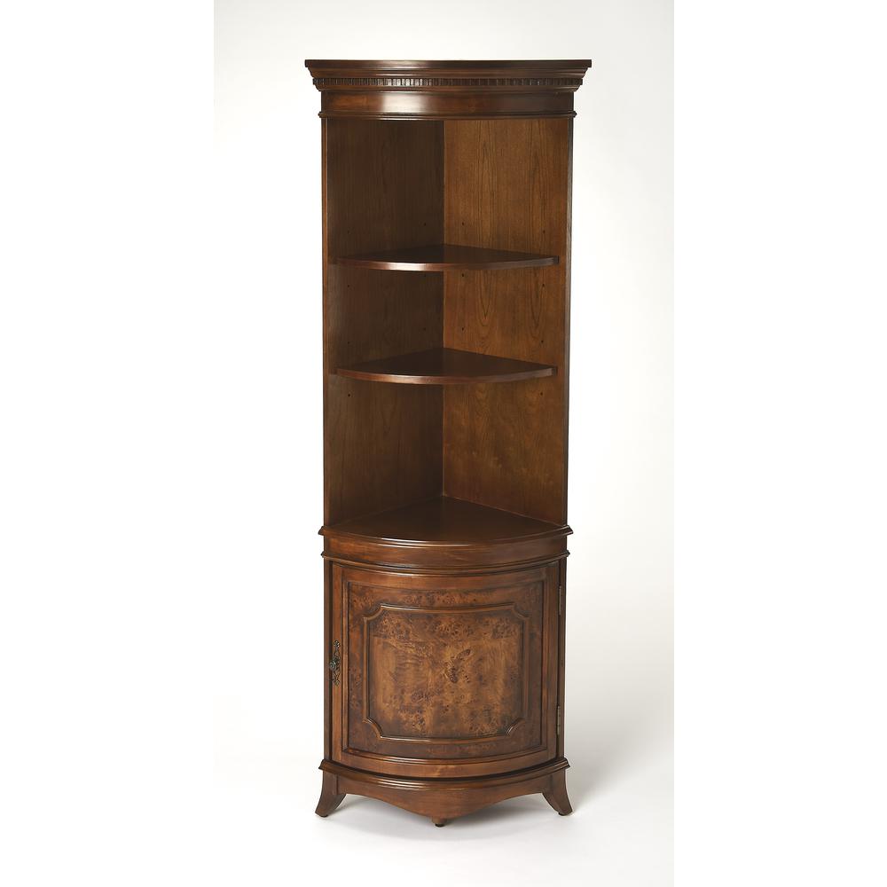 Company Dowling Corner Cabinet, Medium Brown. Picture 1