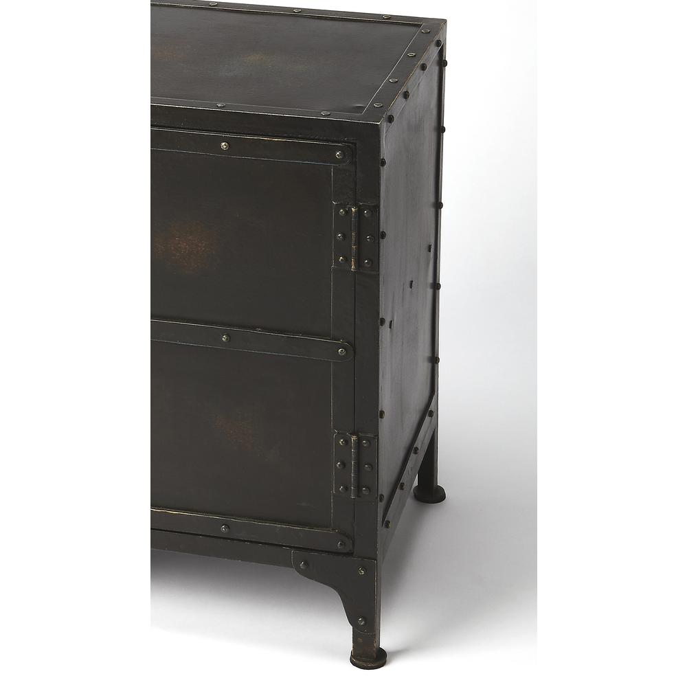 Company Owen Industrial End Table, Black. Picture 4