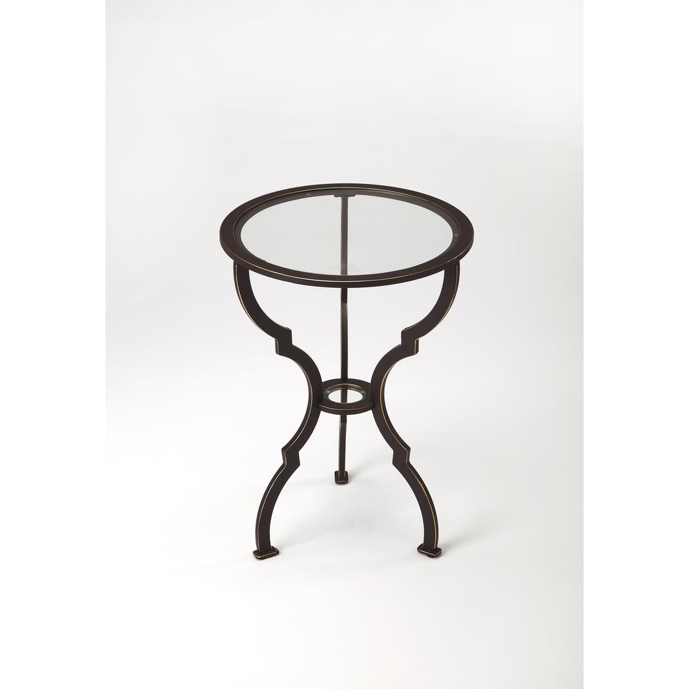 Yvonne Metal End Table, Metalworks. Picture 1