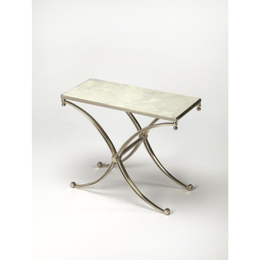 Company Duvall Marble Side Table, Silver. Picture 1