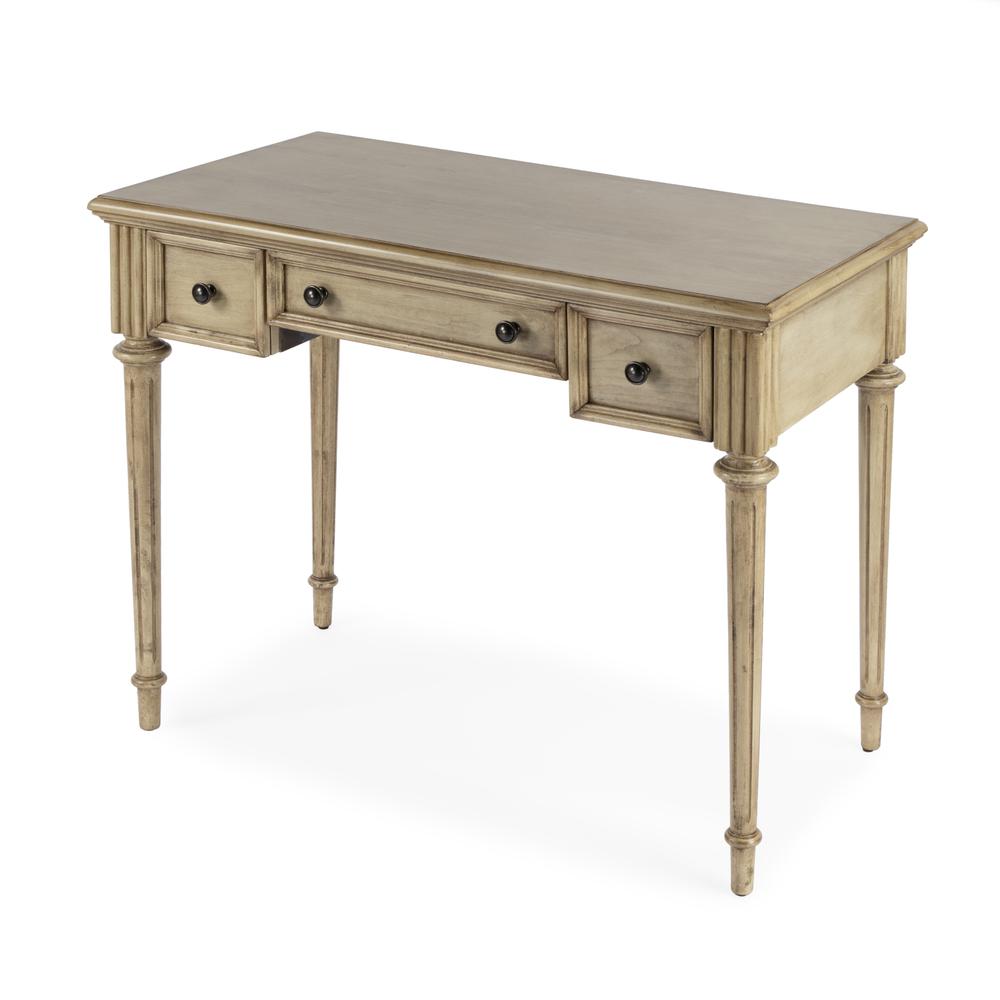 Company Edmund 38" Writing Desk with Storage, Beige. Picture 1