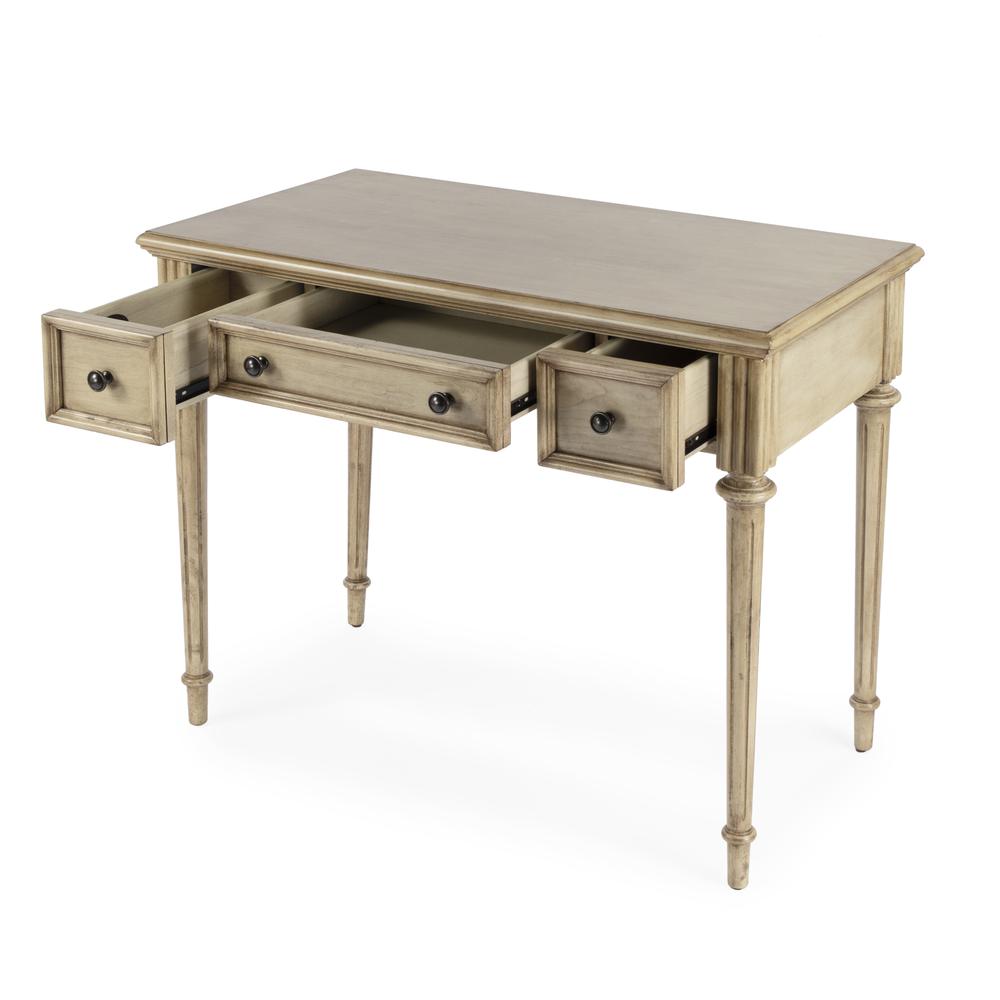 Company Edmund 38" Writing Desk with Storage, Beige. Picture 2