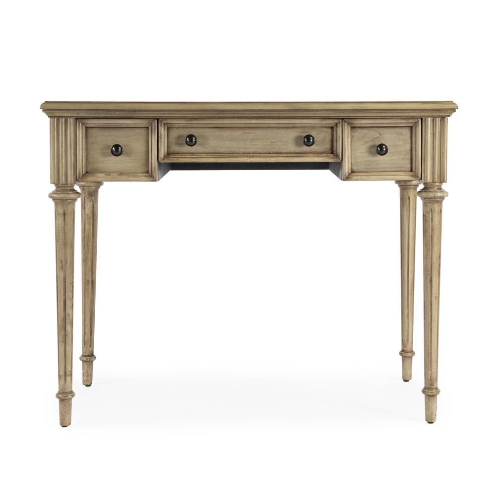 Company Edmund 38" Writing Desk with Storage, Beige. Picture 3