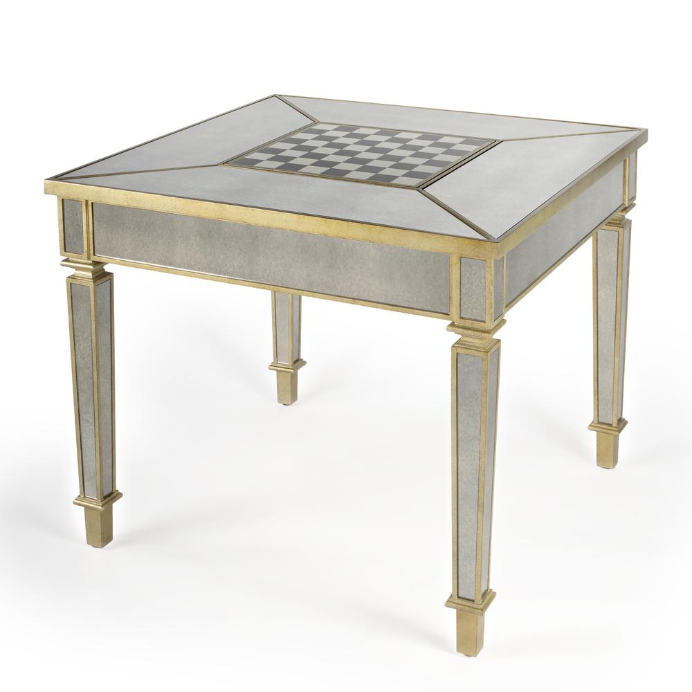 Company Celeste Mirrored Game Table, Silver. Picture 1