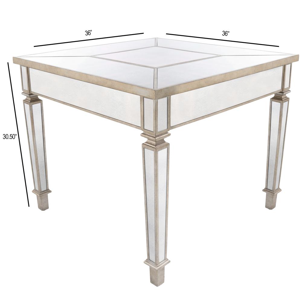 Company Celeste Mirrored Game Table, Silver. Picture 10