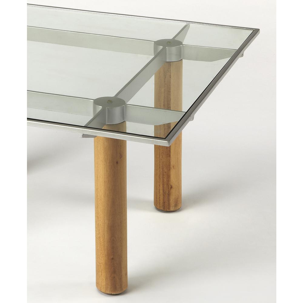 Company Cirrus Glass & Metal Coffee Table, Multi-Color. Picture 2