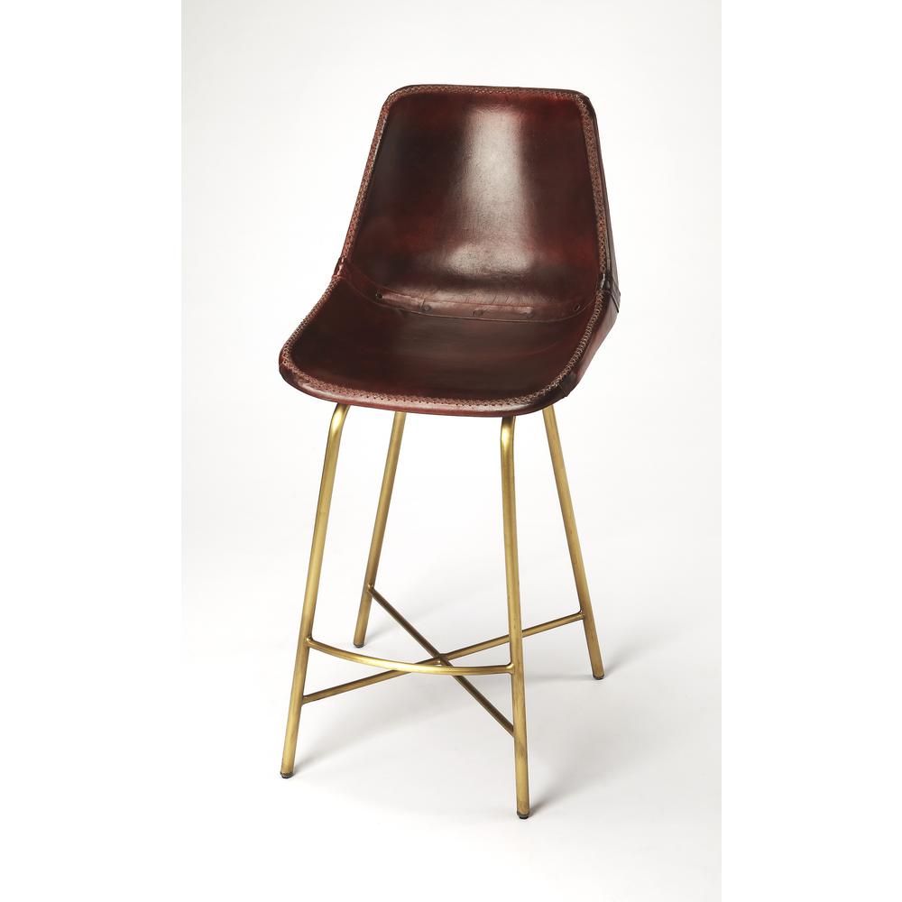 Commercial Leather Bar Stool, Loft. Picture 1