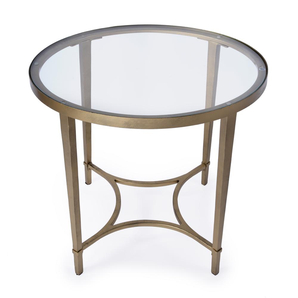 Butler Monica Gold Oval End Table. Picture 2