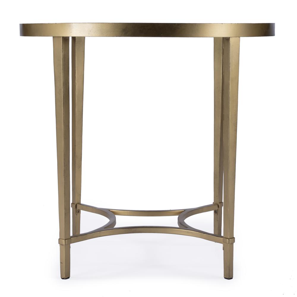 Company Monica Oval End Table, Gold. Picture 4
