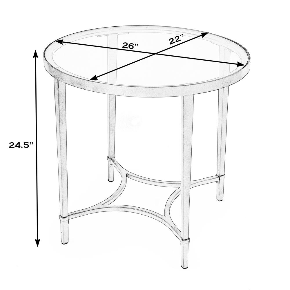 Company Monica Oval End Table, Gold. Picture 6
