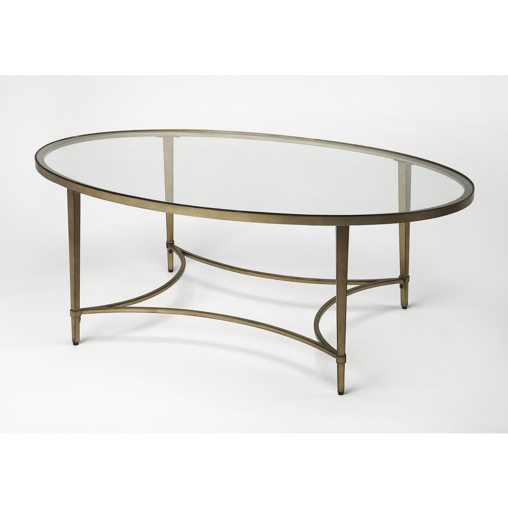 Gold Elegance Oval Coffee Table, Belen Kox. Picture 1